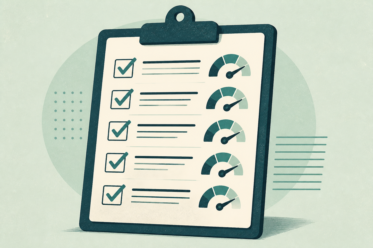 Checklist and scoring criteria illustration